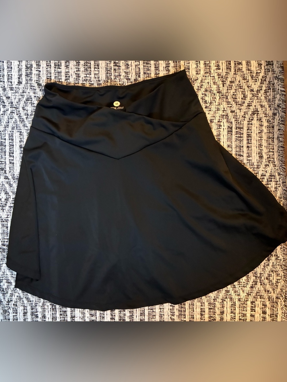 Black Skort with V-Waist Detail Size Medium